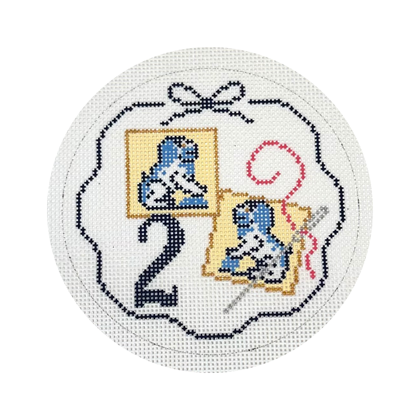 12 Days of Needlepoint - Foo Dog Needle Minders