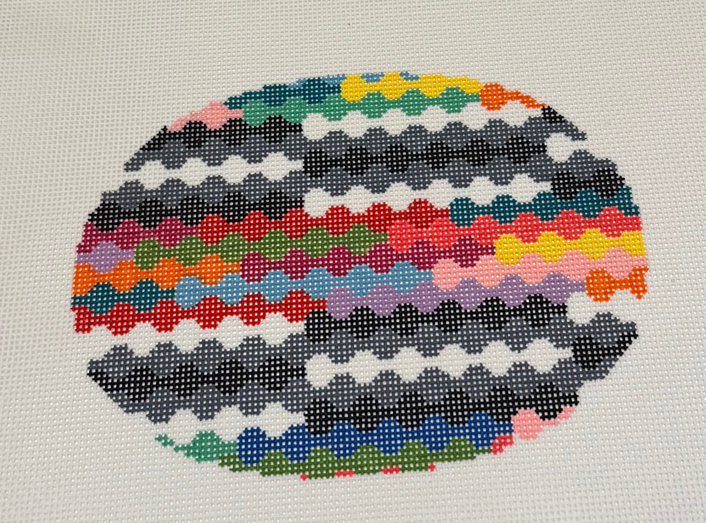Grandy Deb Designs Bubble Lines Oval
