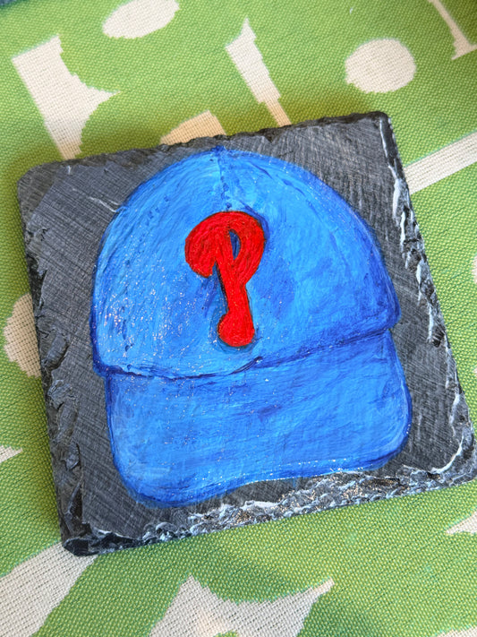 Hand Painted Phillies Stone Coasters