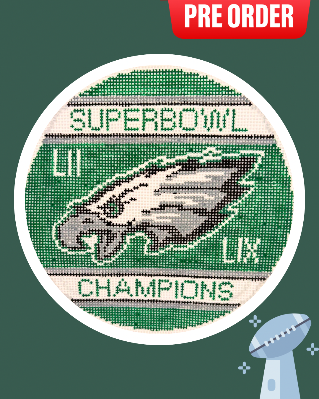 *** PRE-ORDER *** Eagles Super Bowl LXI Ornament - 5 inch round