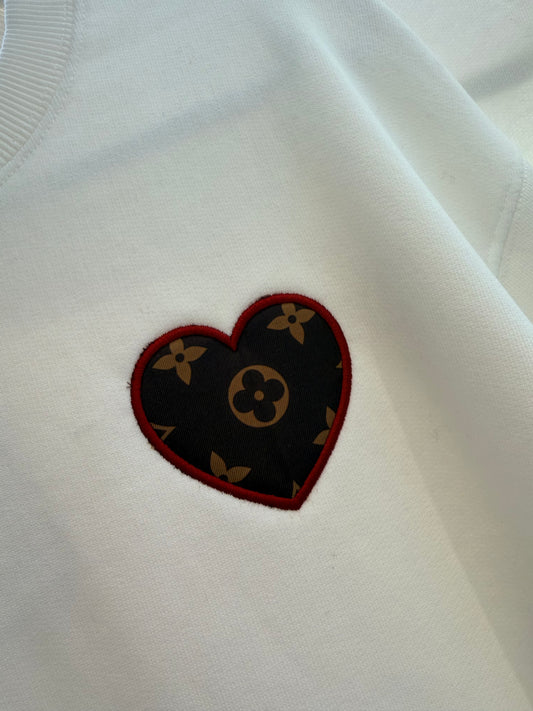 PRE-ORDER: Luxe Heart Appliqué Crewneck