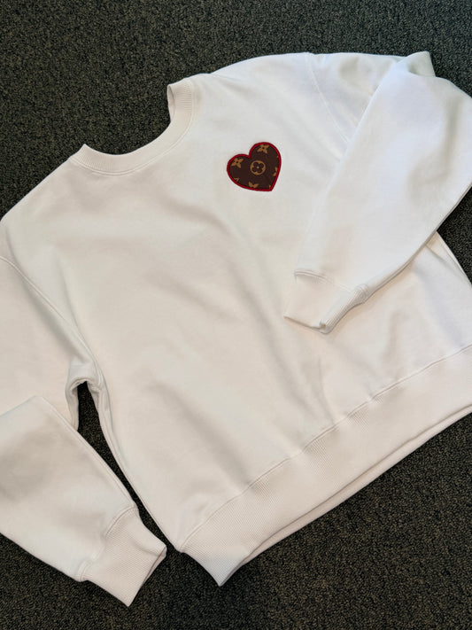 PRE-ORDER: Luxe Heart Appliqué Crewneck