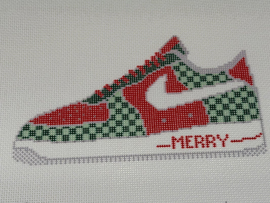 Ma Belle Needlepoint Merry Gingham Sneaker