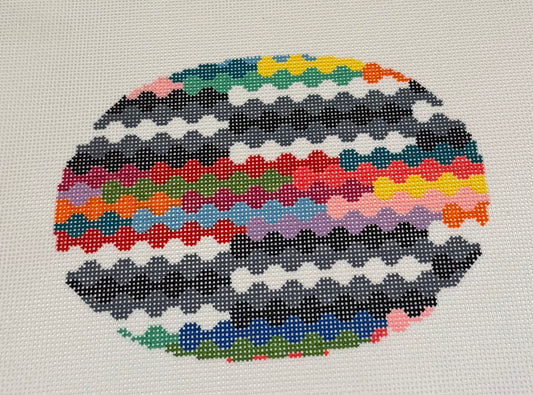 Grandy Deb Designs Bubble Lines Oval