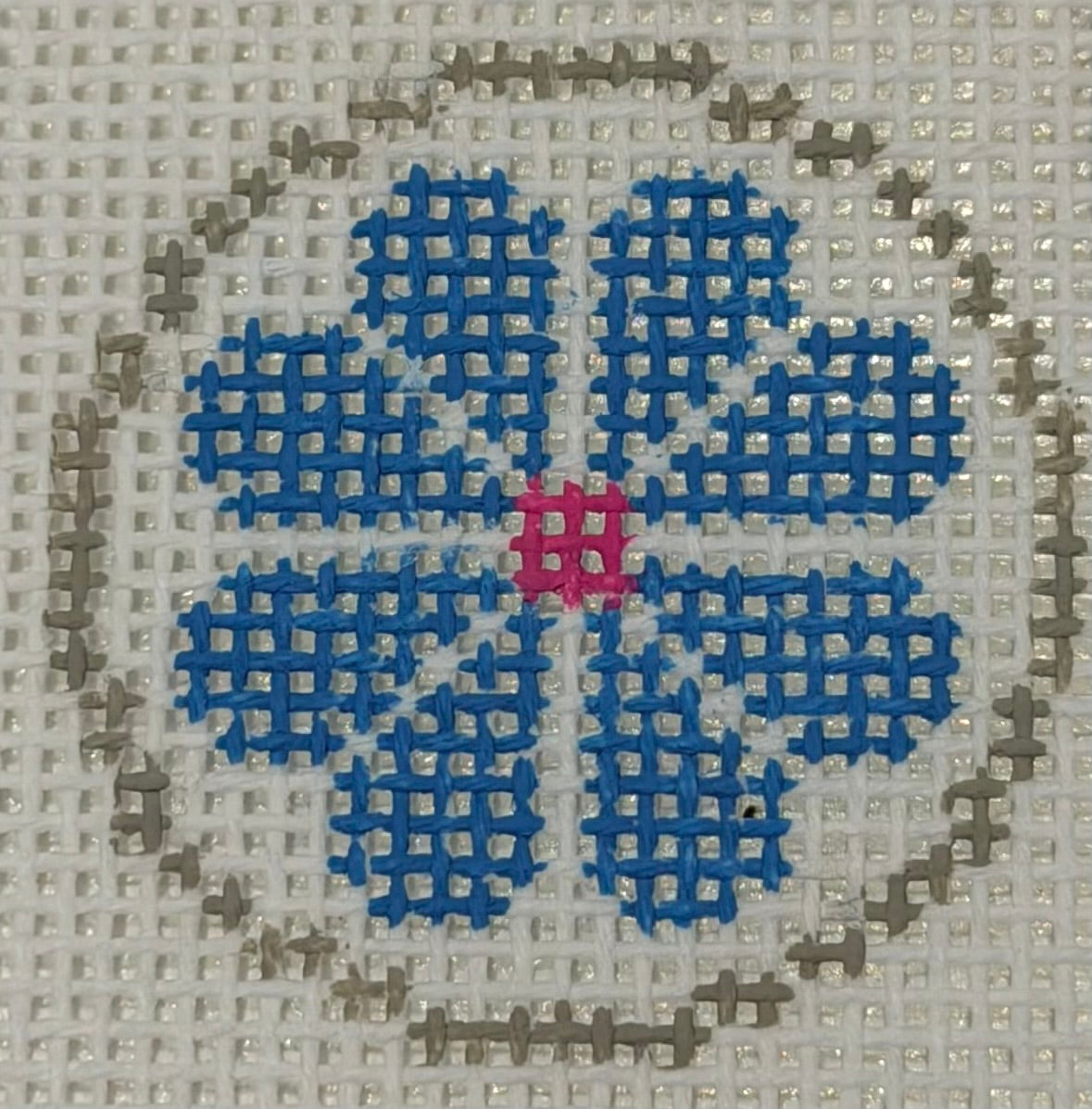 Petite Pop Art Daisy Needlepoint Canvas