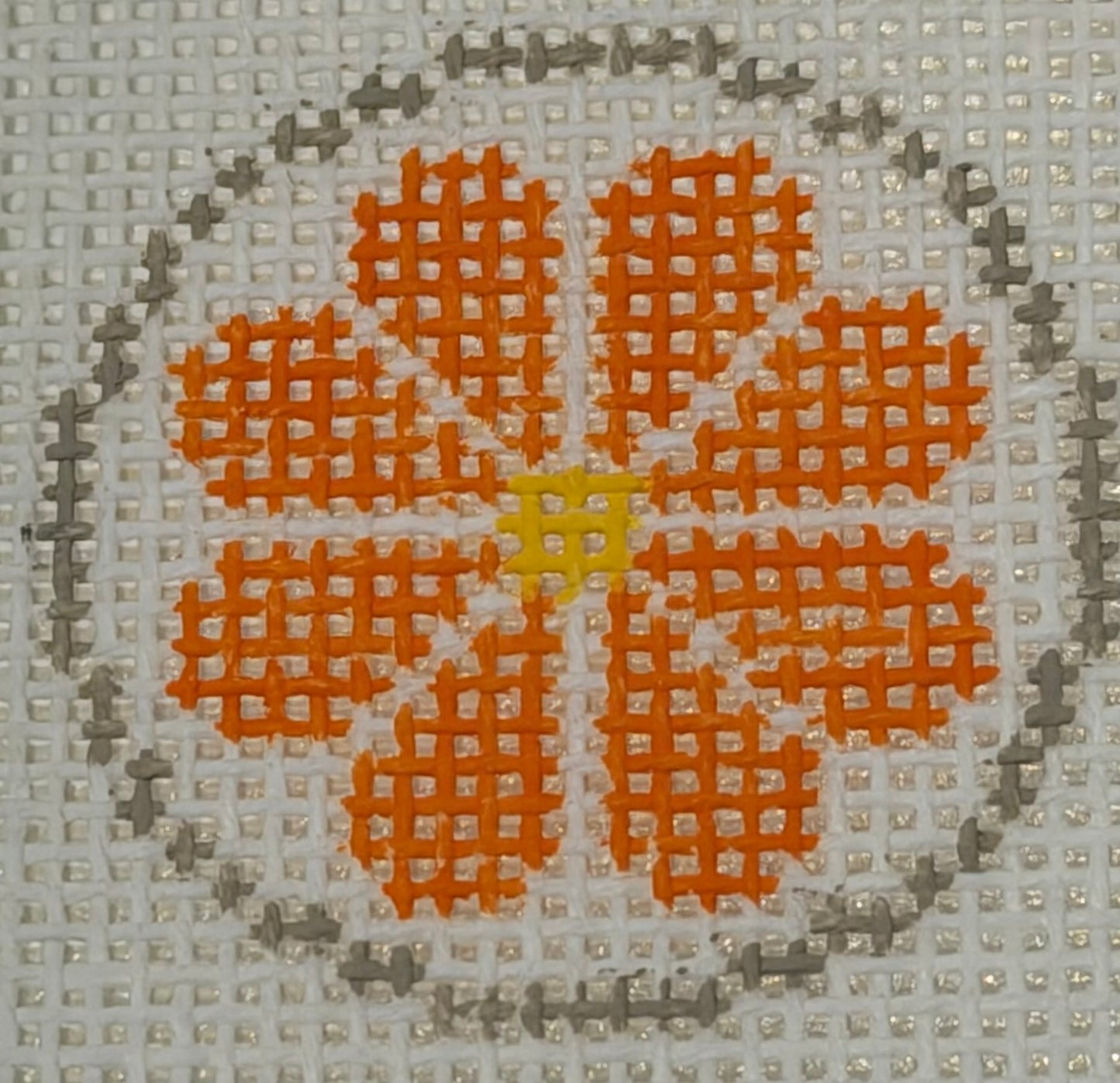 Petite Pop Art Daisy Needlepoint Canvas
