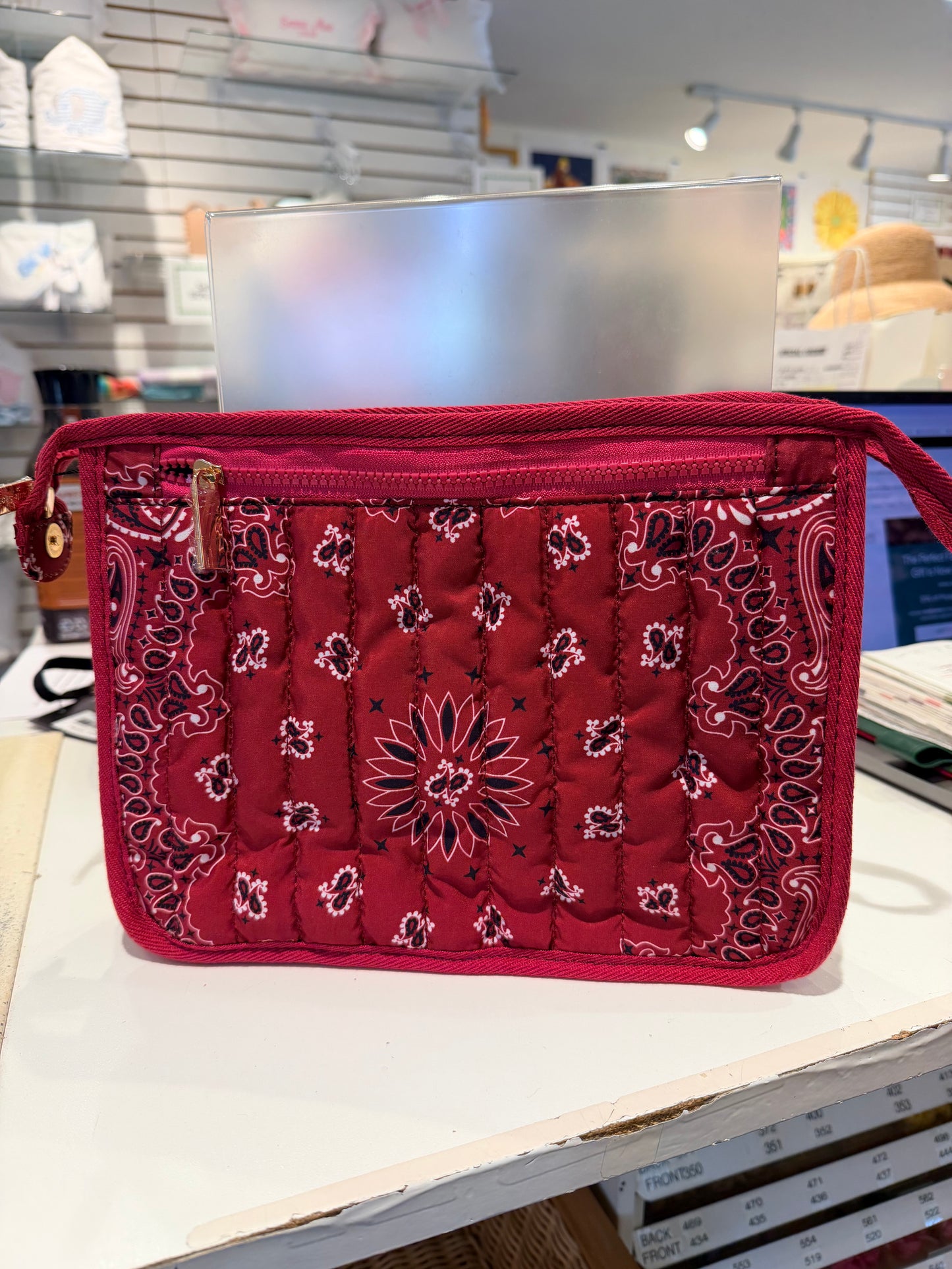 Bandana Print Zippered Bag