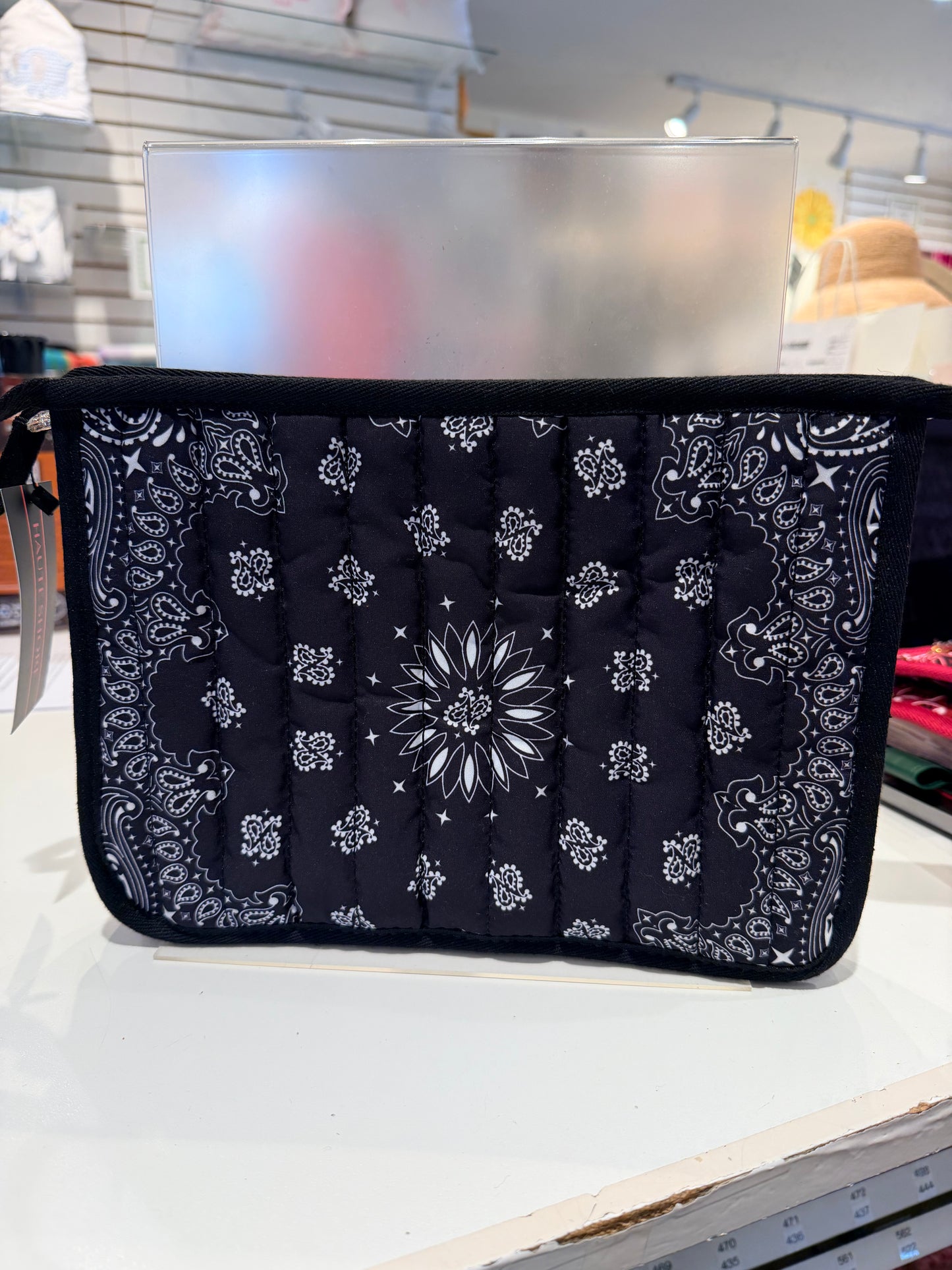 Bandana Print Zippered Bag