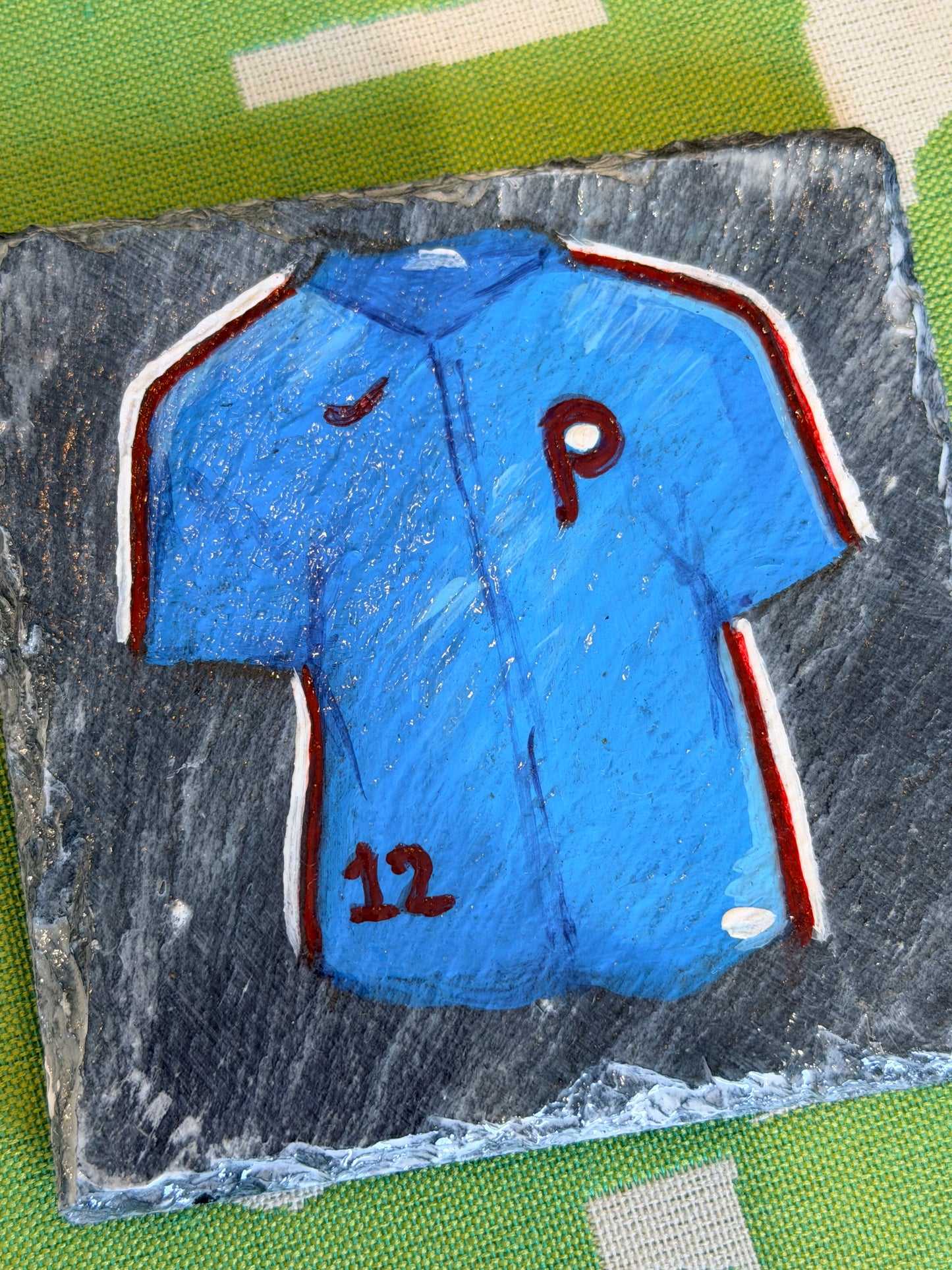 Hand Painted Phillies Stone Coasters