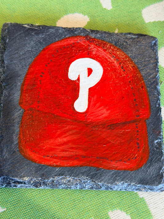 Hand Painted Phillies Stone Coasters